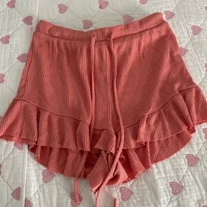 Pink Ruffled Shorts